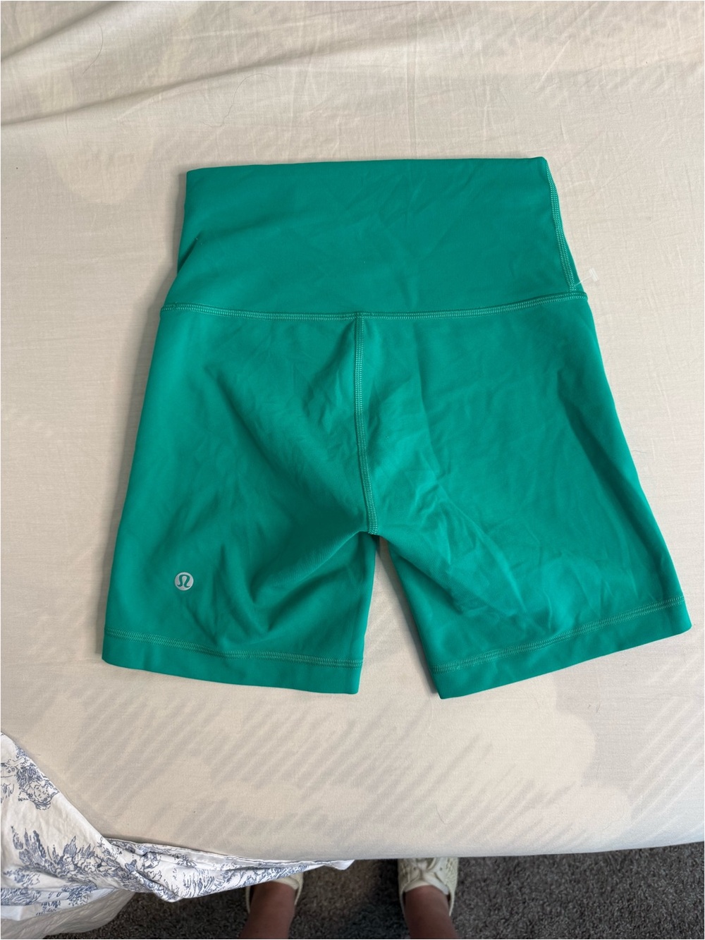 lululemon athletica Women's High-Rise Teal-Green Bike Shorts